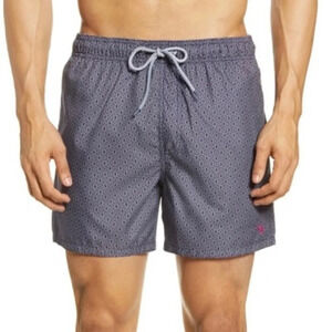 Ted Baker Loother Slim Fit Swim Trunks In Dark Navy